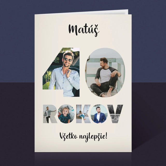 Slovo Z Fotografií: 40 Rokov Z Tvojich Fotografií - Kartička S Prianiami