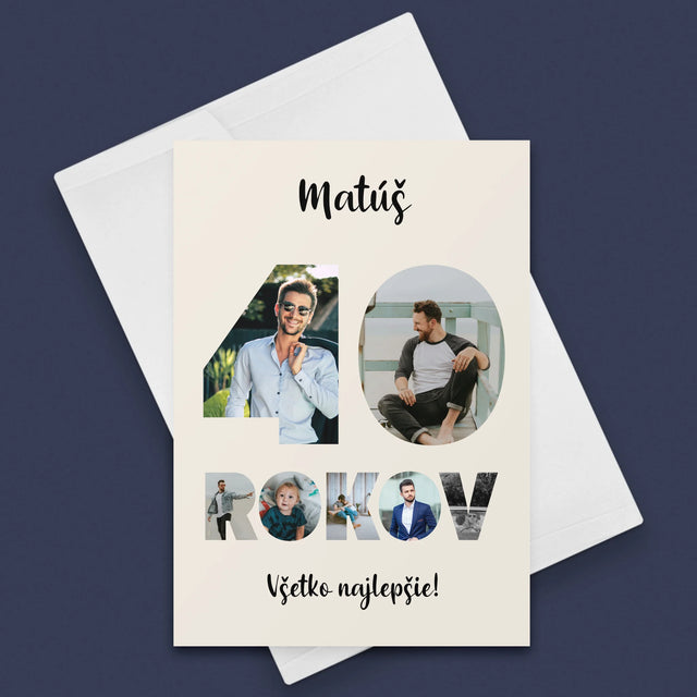 Slovo Z Fotografií: 40 Rokov Z Tvojich Fotografií - Kartička S Prianiami