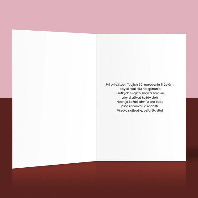 Slovo Z Fotografií: 50 Rokov Z Tvojich Fotografií - Kartička S Prianiami