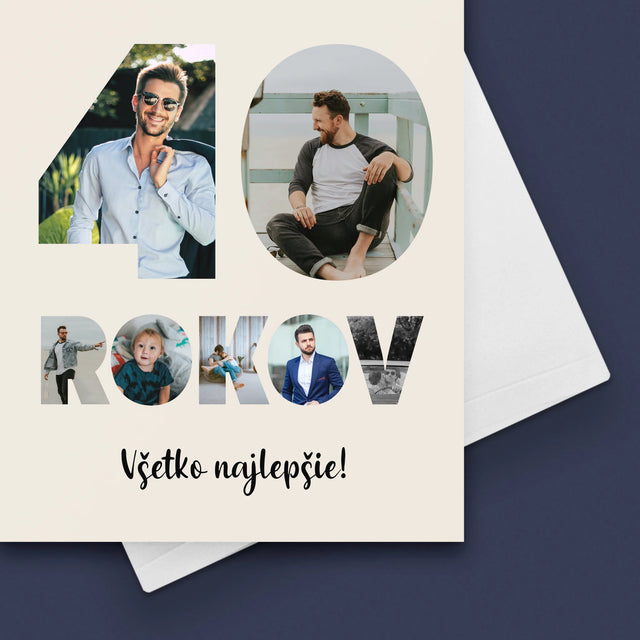 Slovo Z Fotografií: 40 Rokov Z Tvojich Fotografií - Kartička S Prianiami