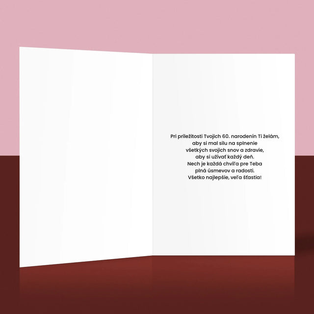 Slovo Z Fotografií: 60 Rokov Z Tvojich Fotografií - Kartička S Prianiami