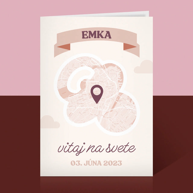 Mapa Mesta: Mapa Mesta: Vitaj Na Svete - Kartička S Prianiami