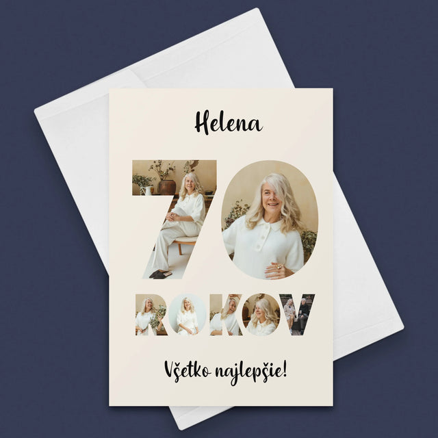 Slovo Z Fotografií: 70 Rokov Z Tvojich Fotografií - Kartička S Prianiami