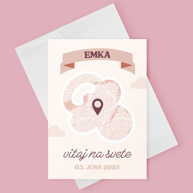 Mapa Mesta: Mapa Mesta: Vitaj Na Svete - Kartička S Prianiami