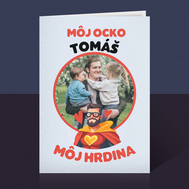 Fotografia A Podpis: Ocko Môj Hrdina - Kartička S Prianiami