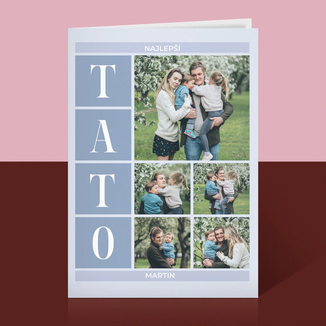 Fotokoláž: Najlepší Tato Koláž - Kartička S Prianiami