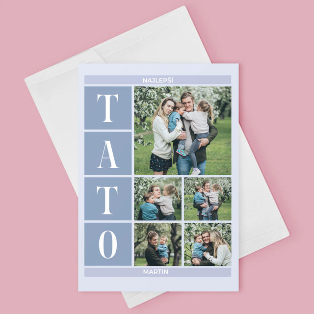 Fotokoláž: Najlepší Tato Koláž - Kartička S Prianiami