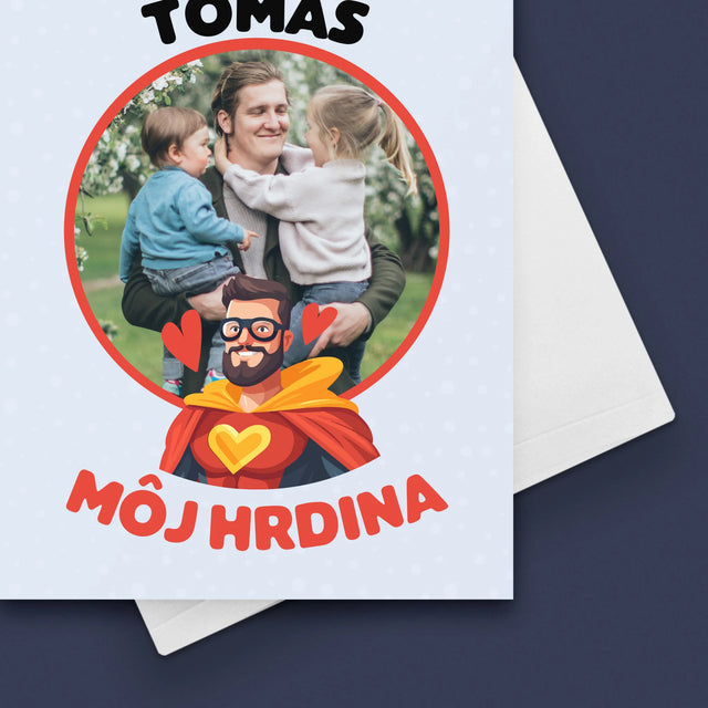 Fotografia A Podpis: Ocko Môj Hrdina - Kartička S Prianiami