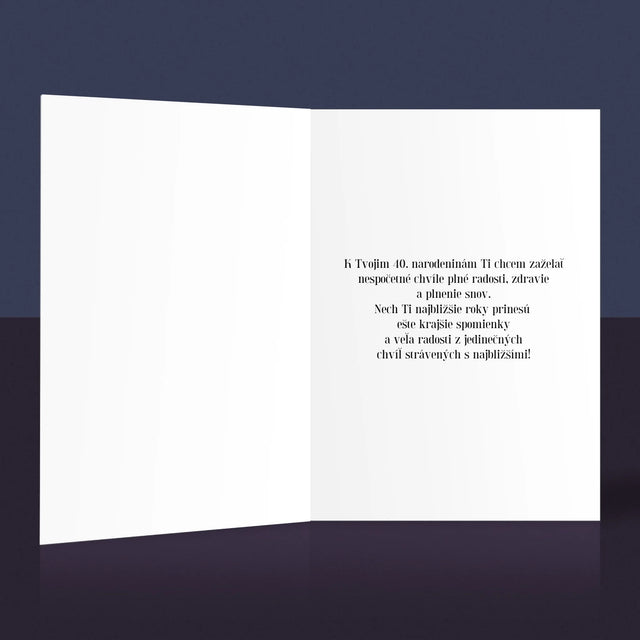 Fotokoláž: Prešlo 40 Rokov - Kartička S Prianiami