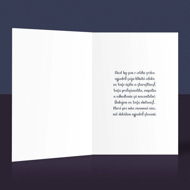 Fotografia A Podpis: Lekár S Veľkým Srdcom - Kartička S Prianiami