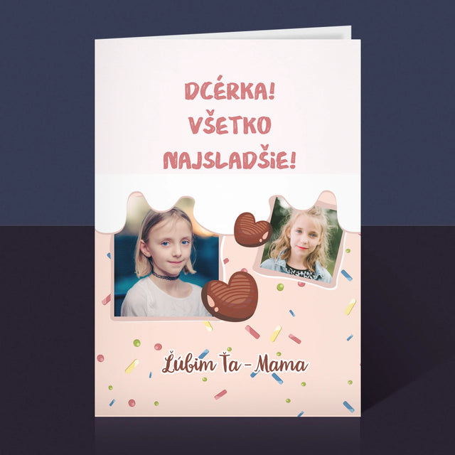 Fotokoláž: Všetko Najsladšie - Kartička S Prianiami