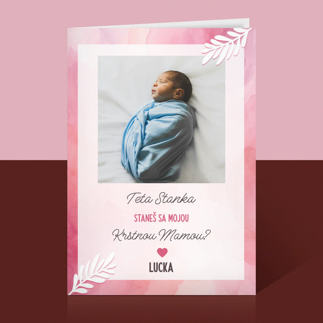 Fotokoláž: Staneš Sa Krstnou? - Kartička S Prianiami