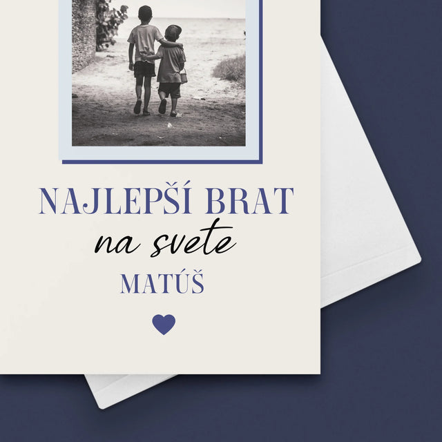 Fotokoláž: Najlepší Brat Na Svete - Kartička S Prianiami