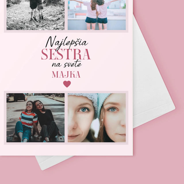 Fotokoláž: Najlepšia Sestra - Kartička S Prianiami