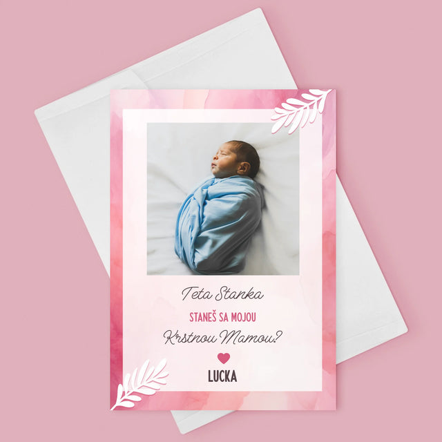 Fotokoláž: Staneš Sa Krstnou? - Kartička S Prianiami