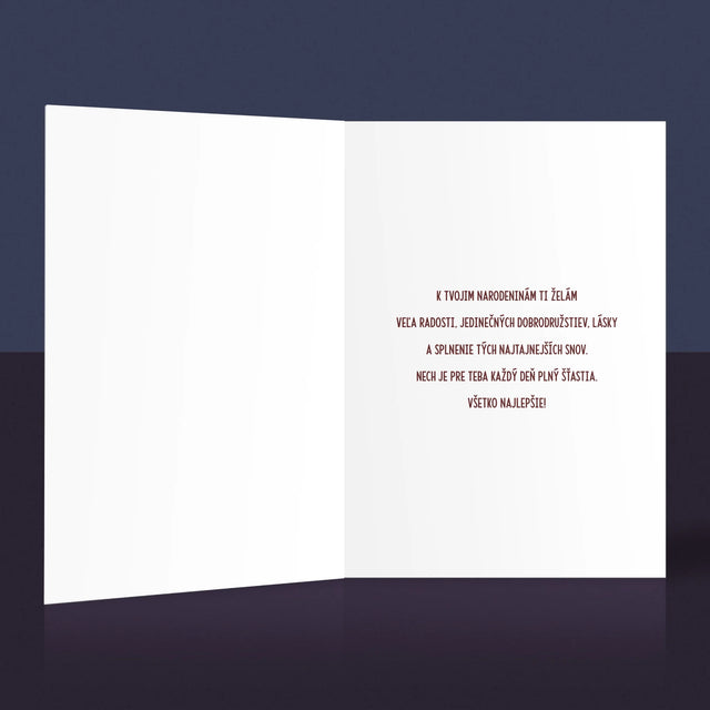 Tvar Z Fotografií: Narodeninová Torta - Kartička S Prianiami