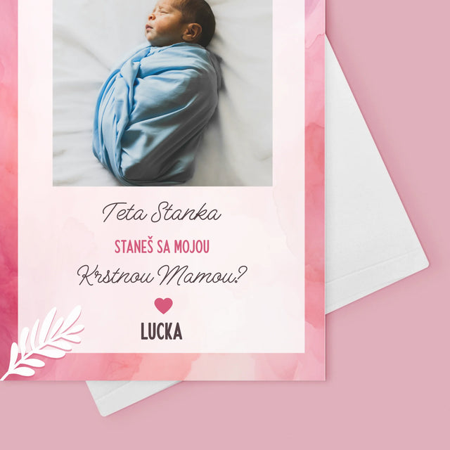 Fotokoláž: Staneš Sa Krstnou? - Kartička S Prianiami