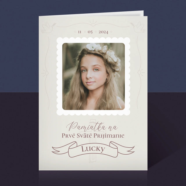 Fotografia A Podpis: Prijímanie Holubice - Kartička S Prianiami