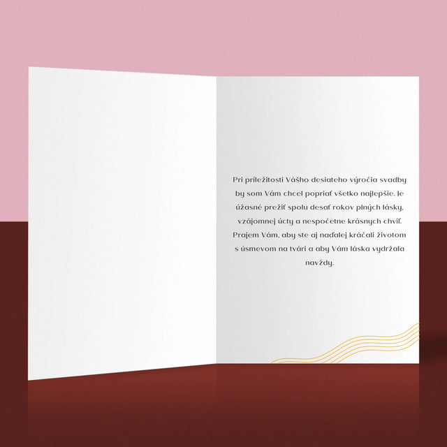 Fotografia A Podpis: 10. Výročie - Kartička S Prianiami