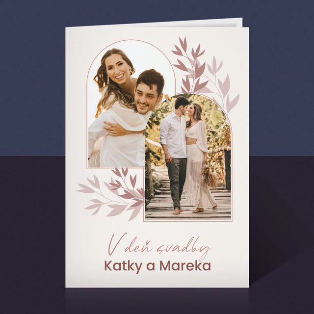 Fotokoláž: V Deň Svadby - Kartička S Prianiami