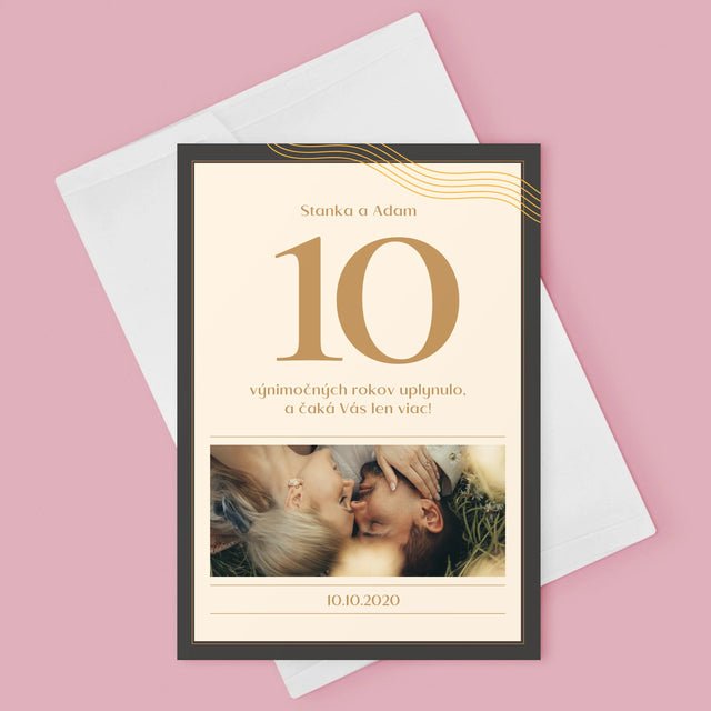 Fotografia A Podpis: 10. Výročie - Kartička S Prianiami