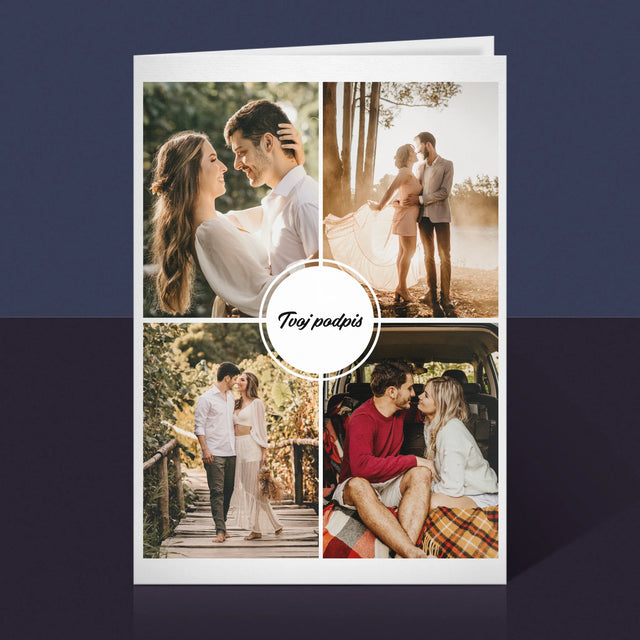 Fotokoláž: 4 Fotografie - Kartička S Prianiami