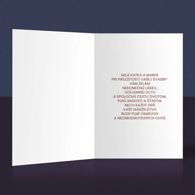Fotokoláž: V Deň Svadby - Kartička S Prianiami
