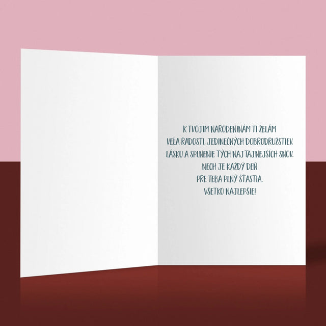 Fotografia A Podpis: Narodeniny - Kartička S Prianiami