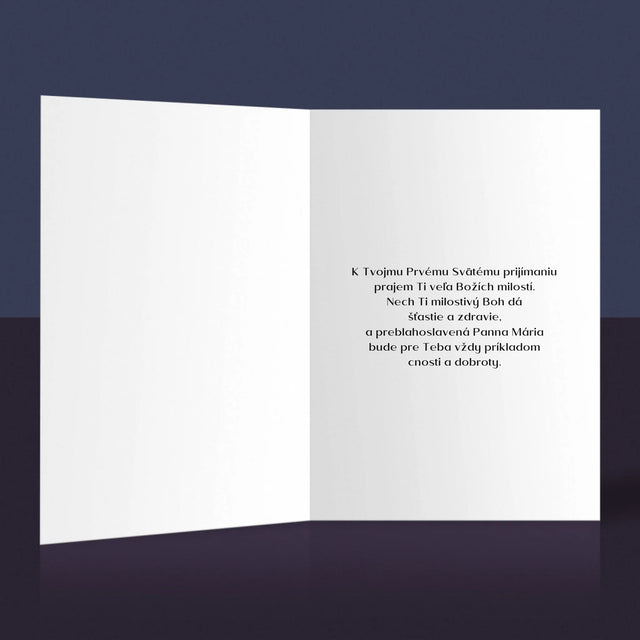 Fotokoláž: Prvé Sväté Prijímanie Kríž - Kartička S Prianiami