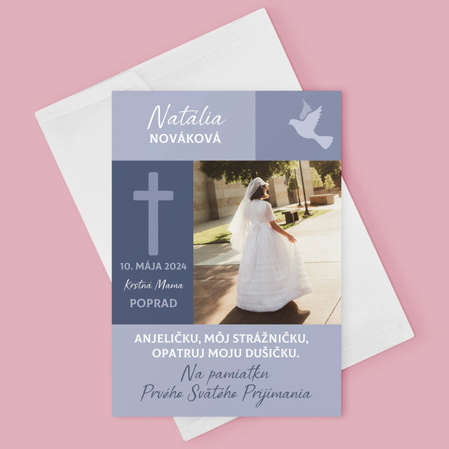 Fotografia A Podpis: Strážny Anjel 1. Sv Príjimanie - Kartička S Prianiami