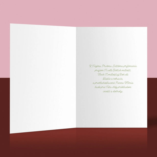 Fotografia A Podpis: Pamiatka 1. Sv Prijímania Sedmokrásky - Kartička S Prianiami