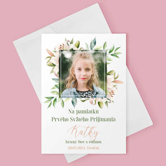 Fotografia A Podpis: Na Pamiatku 1. Sv Prijímania - Kartička S Prianiami