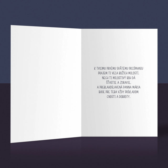 Fotokoláž: Prvé Sväté Prijímanie - Kartička S Prianiami