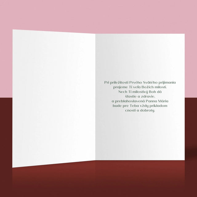 Fotografia A Podpis: Pri Príležitosti Prvého Svätého Prijímania - Kartička S Prianiami