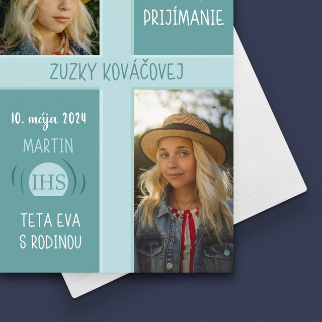 Fotokoláž: Prvé Sväté Prijímanie - Kartička S Prianiami