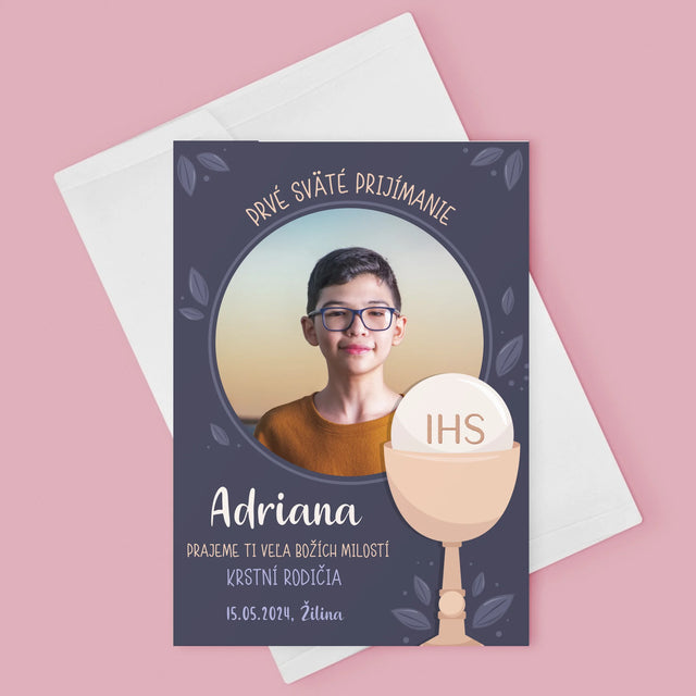 Fotografia A Podpis: Prvé Sväté Prijímanie - Kartička S Prianiami