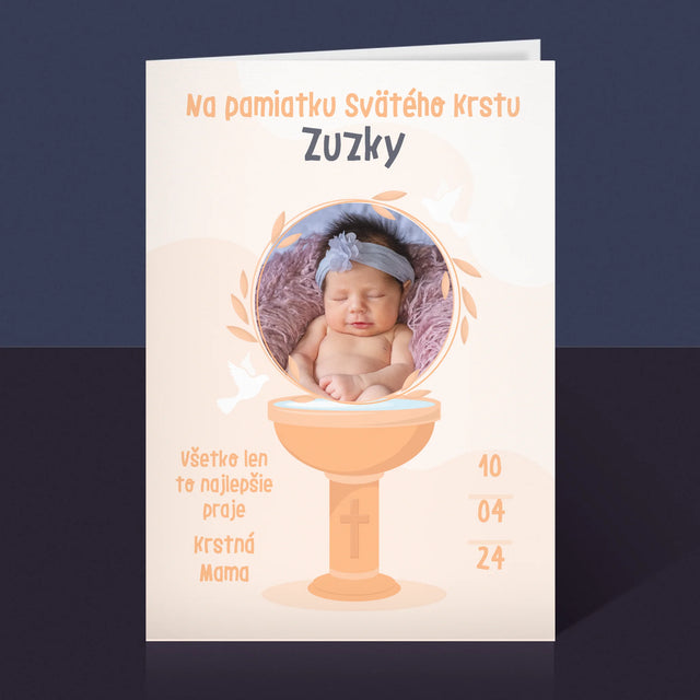 Fotografia A Podpis: Na Pamiatku Svätého Krstu - Kartička S Prianiami