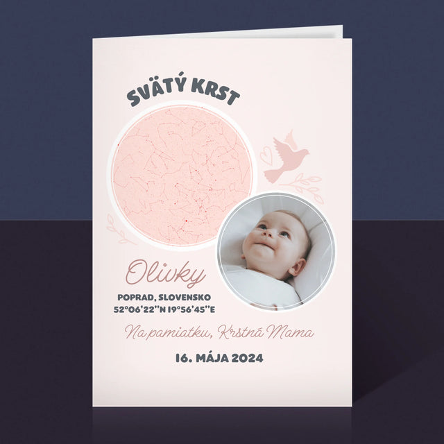 Mapa Hviezd: Krst - Kartička S Prianiami