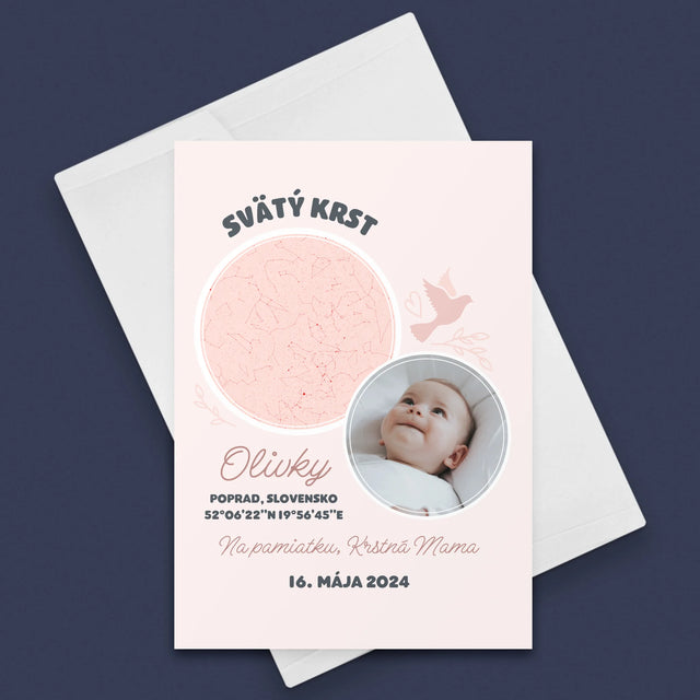 Mapa Hviezd: Krst - Kartička S Prianiami