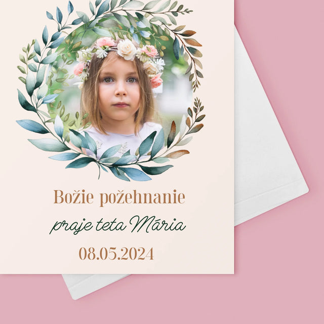 Fotografia A Podpis: V Deň I. Svätého Prijímania - Kartička S Prianiami