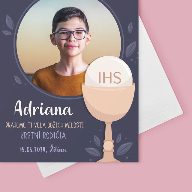 Fotografia A Podpis: Prvé Sväté Prijímanie - Kartička S Prianiami