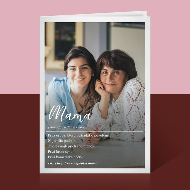 Fotografia A Podpis: Mama Definícia - Kartička S Prianiami