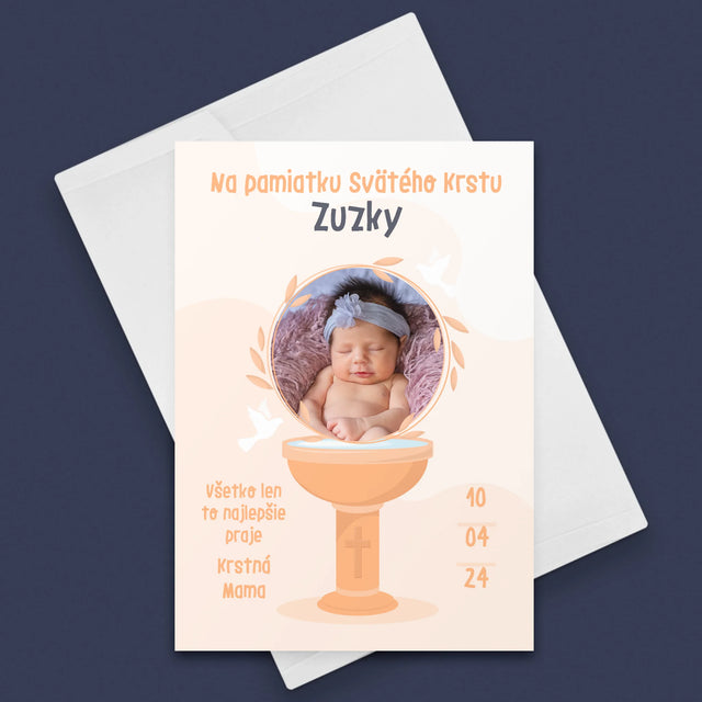 Fotografia A Podpis: Na Pamiatku Svätého Krstu - Kartička S Prianiami