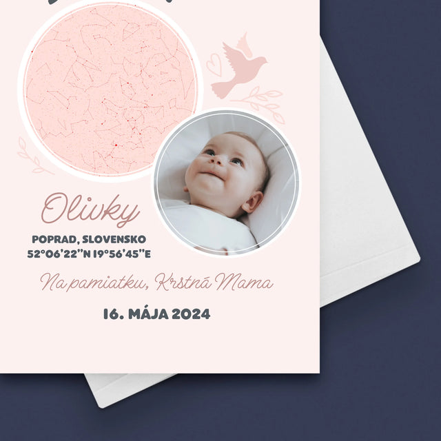 Mapa Hviezd: Krst - Kartička S Prianiami