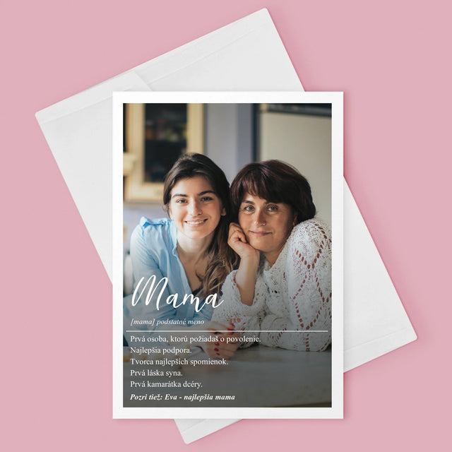 Fotografia A Podpis: Mama Definícia - Kartička S Prianiami