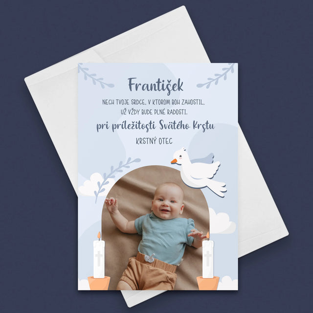 Fotografia A Podpis: Pri Príležitosti Svätého Krstu - Kartička S Prianiami