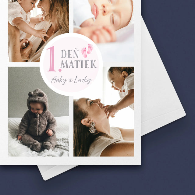 Fotokoláž: Prvý Deň Matiek - Kartička S Prianiami
