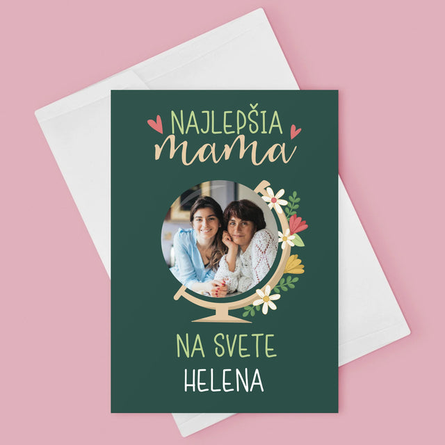 Fotografia A Podpis: Najlepšia Mama Svet - Kartička S Prianiami