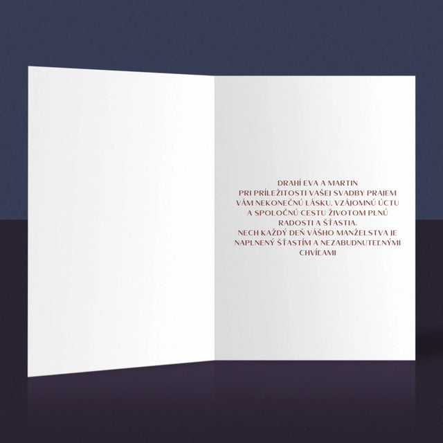 Fotokoláž: Dátum Svadby - Kartička S Prianiami