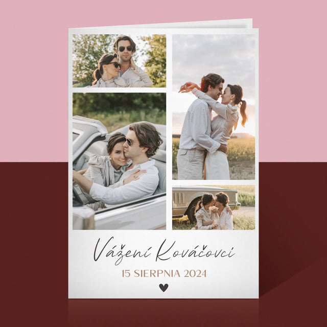 Fotokoláž: Vážení - Kartička S Prianiami